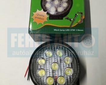 Munkalámpa LED 27W, 10-30V, 9 ledes - d=110mm kör HBR MTZ